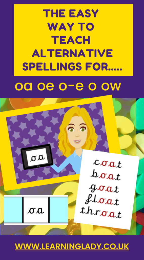 alternative spellings for oe words in phonics phase 5