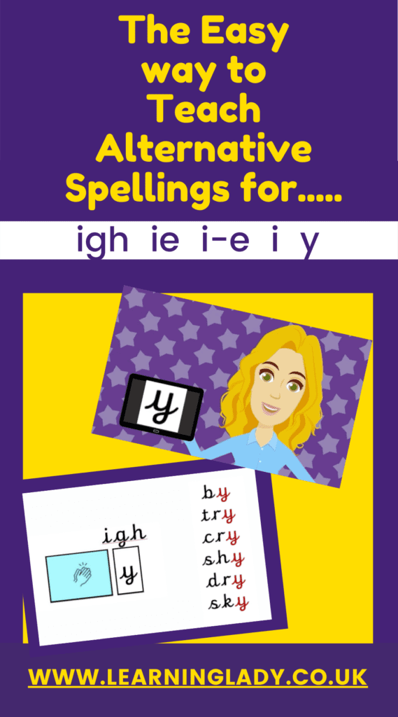 alternative spellings for igh phonics in phase 5 