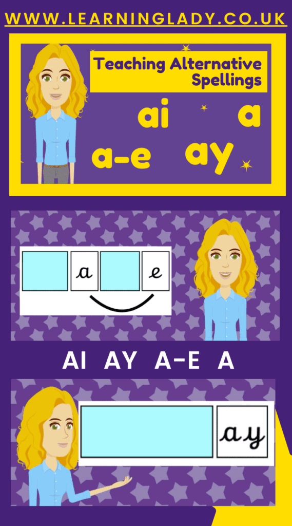 alternative spellings for ay phonics in phase 5