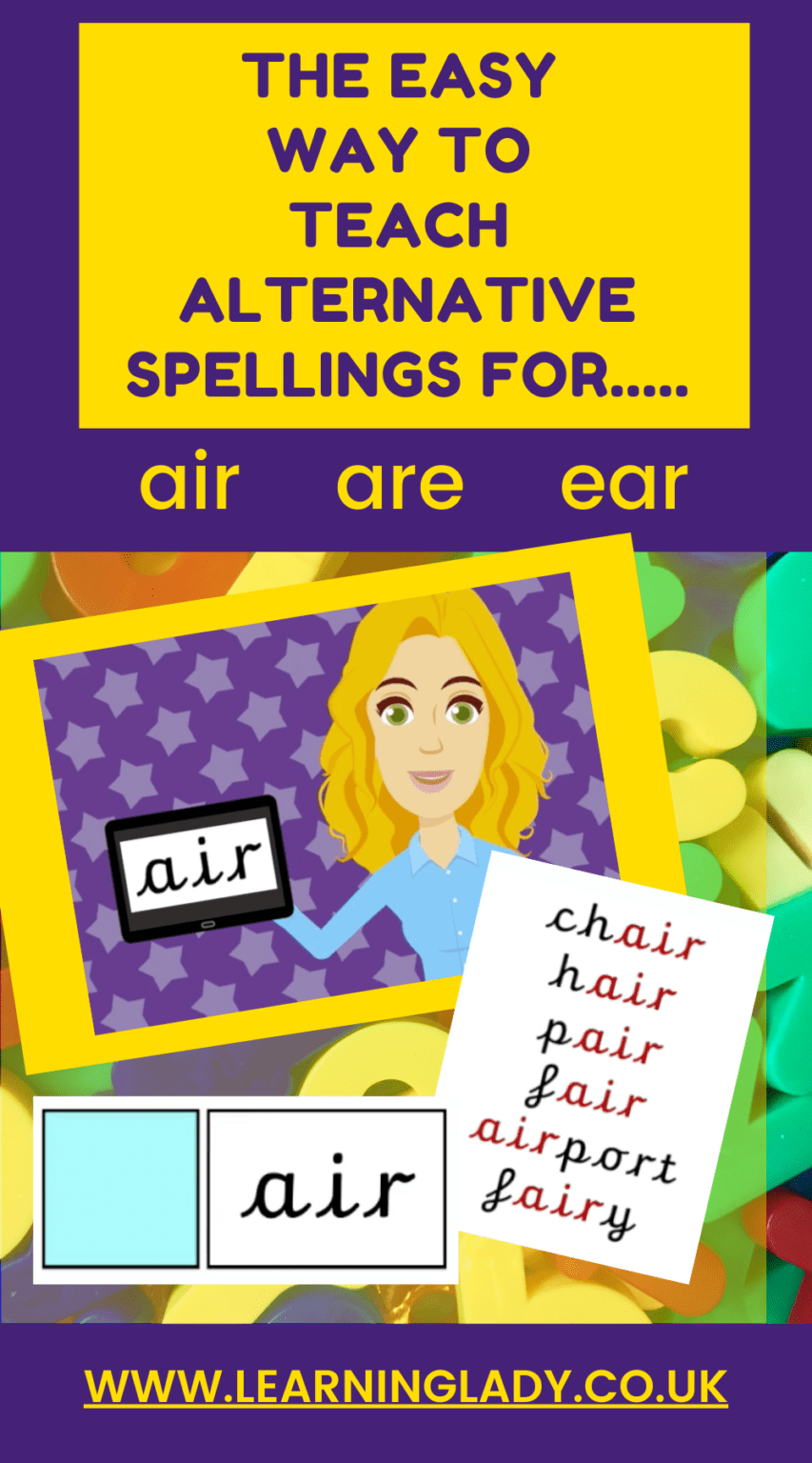 Helping children with Spelling AIR Phonics Words