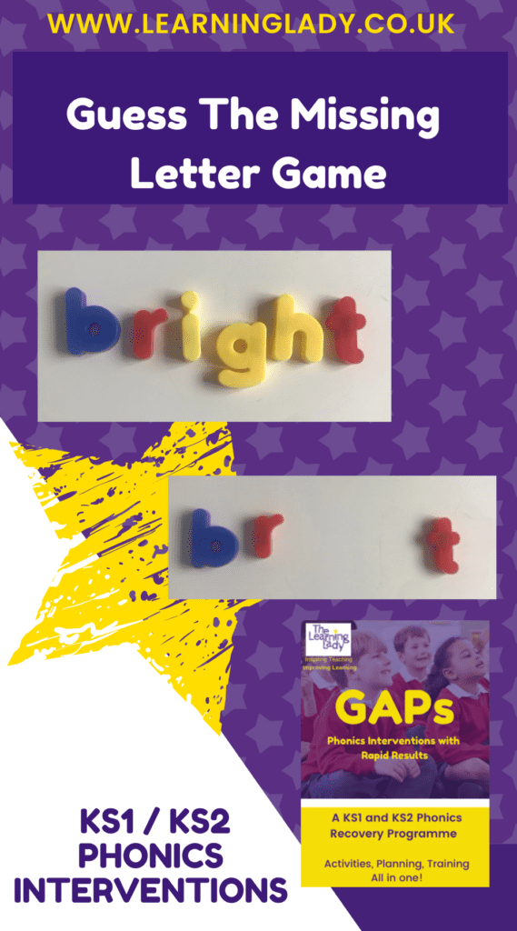 GAPS phonics intervention ideas