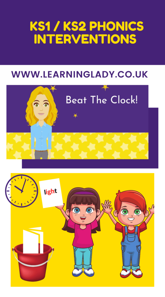 beat the clock phonics intervention game