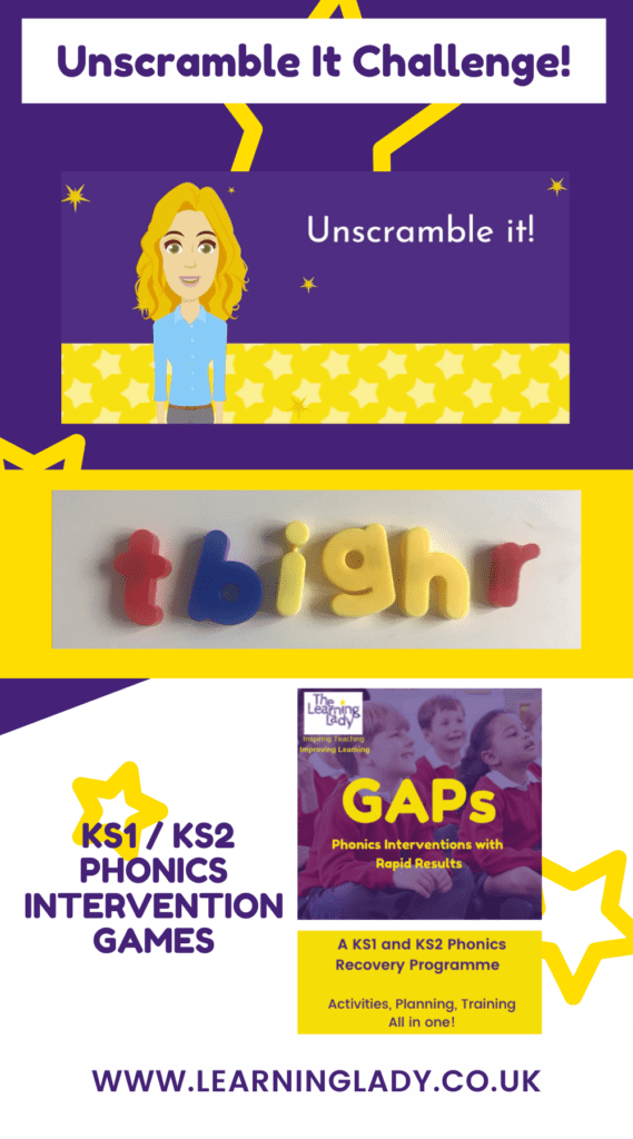 GAPS phonics intervention ideas