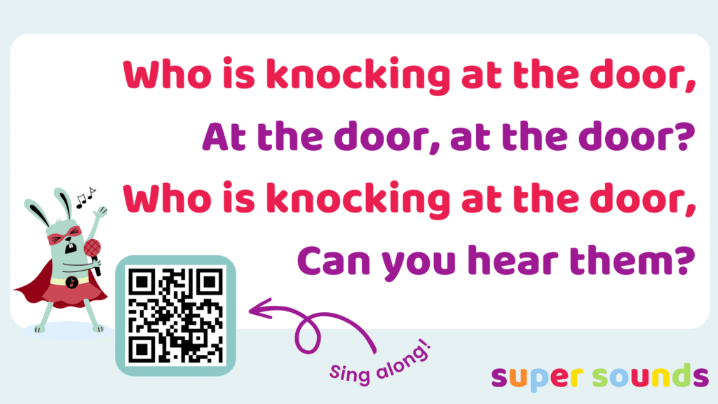 oral blending phase 1 phonics song words for who is knocking at the door