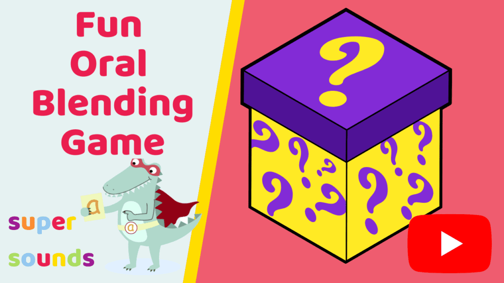 a you tube thumbnail for an oral blending game by The Learning Lady