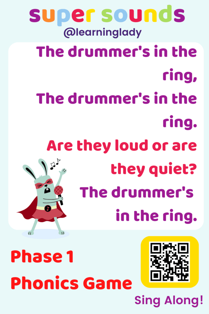 The drummers in the ring song words and qr code to instantly add to your listening games preschool