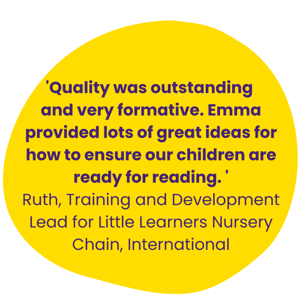 learning lady testimonial for bespoke consultancy in nurseries and PVI settings