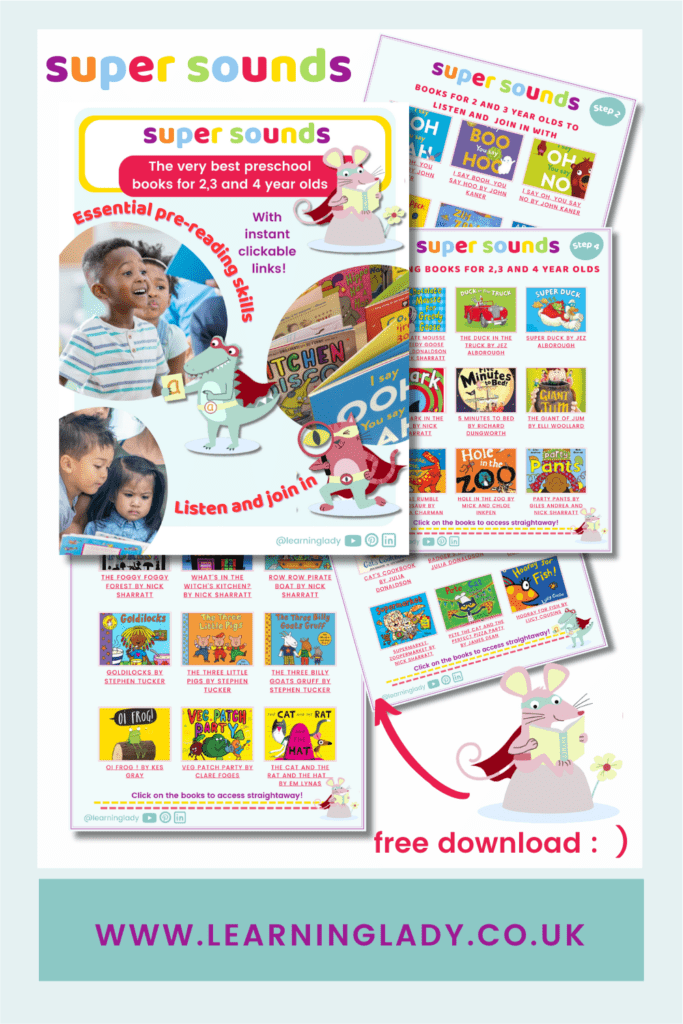a free downloadable booklist to support early years phonics
