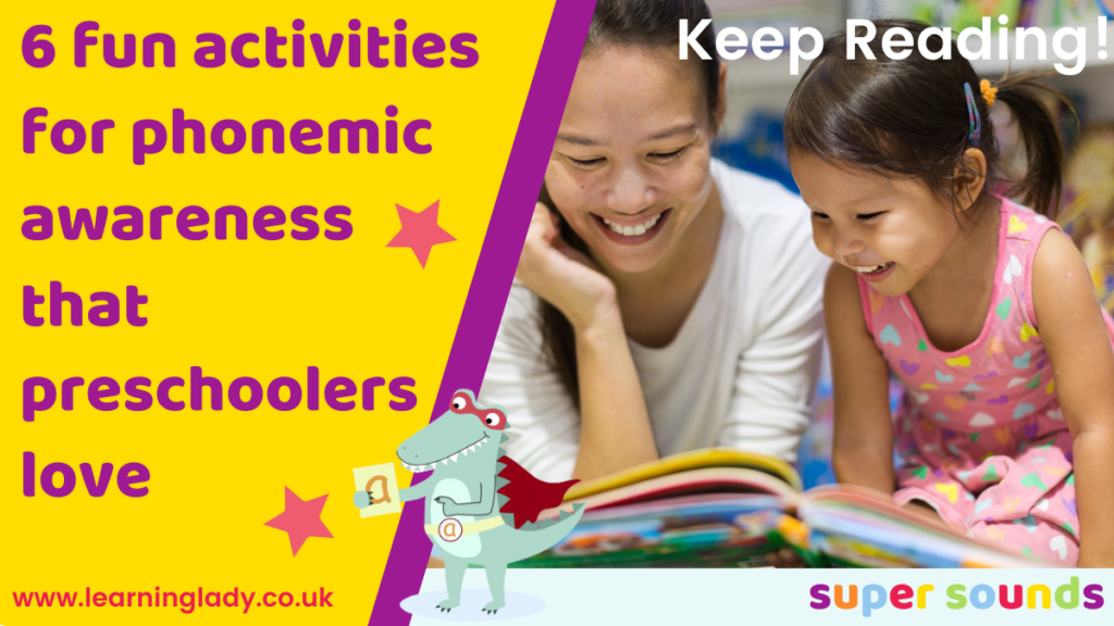 A mum and daughter look at a book as they engage in simple activities for phonemic awareness