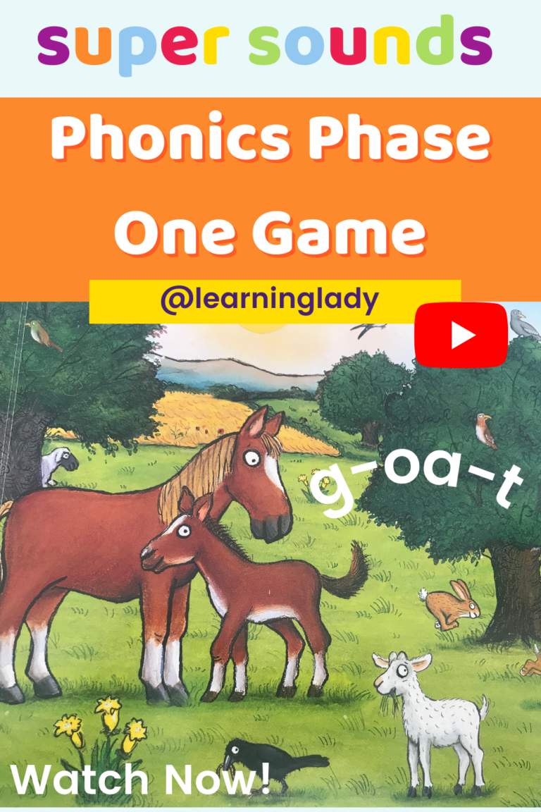 An image of a book cover to illustrate phonics phase one game