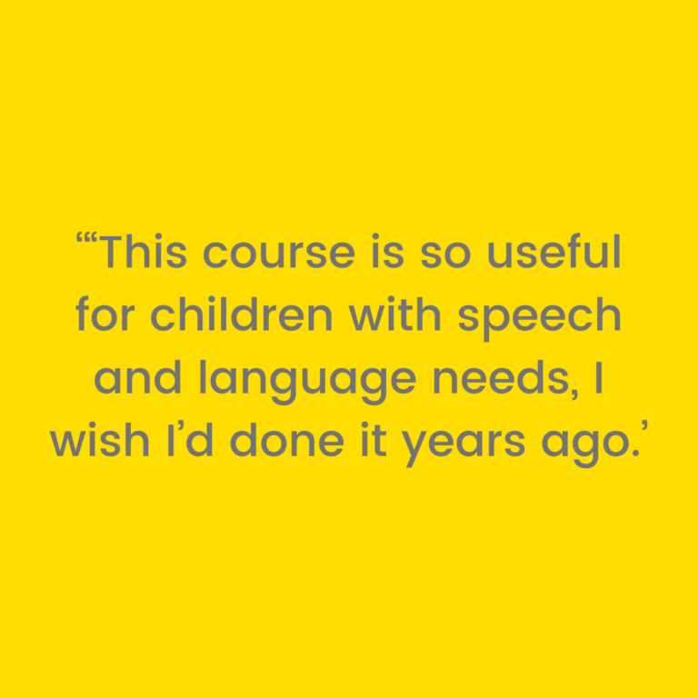 Testimonial for the communication and language course by Elklan