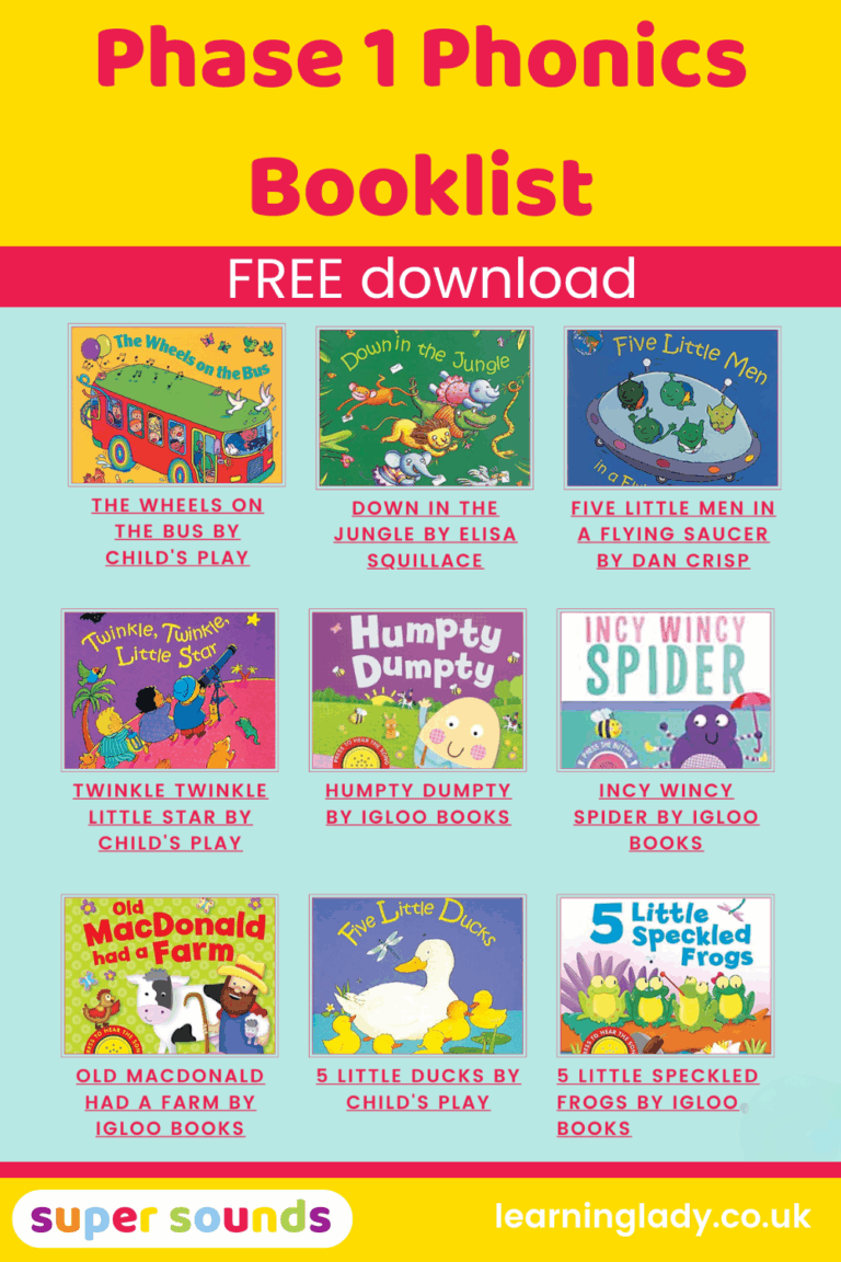 phase 1 phonics booklist free download